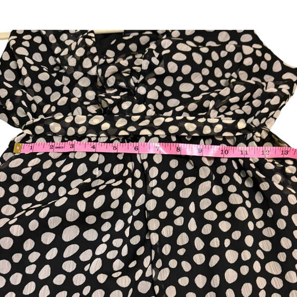 Motherhood Maternity chiffon ruffle polka dot dress size S - Picture 10 of 11